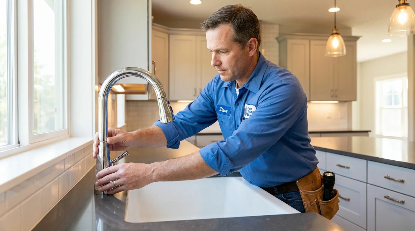 Kitchen faucet installation by Johns Plumbing LLC in Johnson City